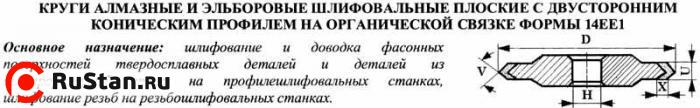 Круг алмазный 14ЕЕ1(плоск. 2-хстор.конич.профиль)125х6х3х5х32х45град АС6 80/63 В2-01 100% 24,1 карат фото №1 Круг алмазный 14ЕЕ1(плоск. 2-хстор.конич.профиль)125х6х3х5х32х45град АС6 80/63 В2-01 100% 24,1 карат фото №1