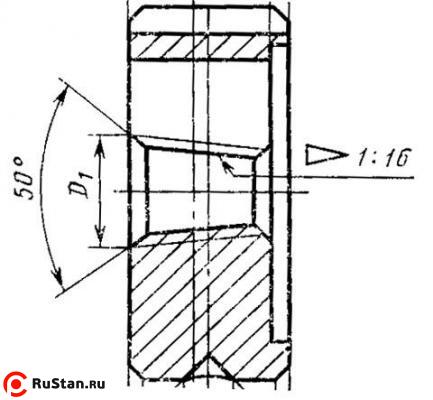 Плашка Коническая дюймовая   К    3/4"(NPT), 14 ниток/дюйм, dнар.55мм "CNIC" фото №1