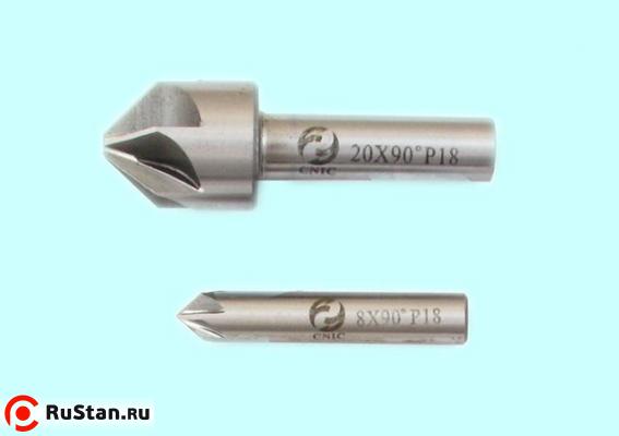 Зенковка d  8,0х 6.0х 44 конус  90° dхв=8мм Р18 ц/х Z=6 DIN335A "CNIC" фото №1