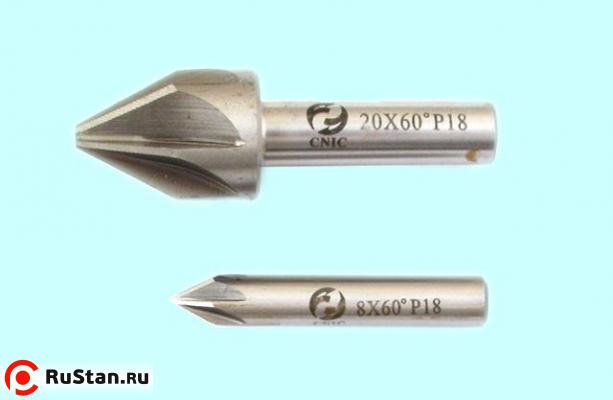 Зенковка d  6,0х 7.0х 42 конус  60° dхв=6мм Р18 ц/х Z=6 DIN334A "CNIC" фото №1