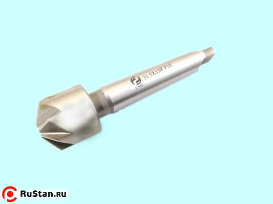 Зенковка d80,0х 54х196 конус 120° Р18 к/х Z=12 КМ4 DIN335B "CNIC" фото №1