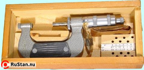 Микрометр Резьбовой со вставками  МВМ- 75, 50-75 мм, шаг измеряемых резьб 1,0-6,0 мм фото №1