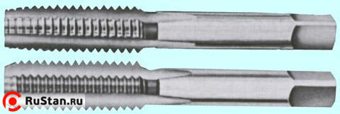 Метчик 1 1/8" BSW 55° 9ХС дюймовый, ручной, комплект из 2-х шт. ( 7 ниток/дюйм) "CNIC" фото №1