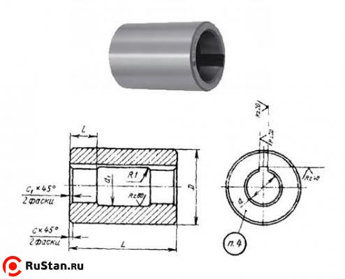 Втулка поддерживающая d16, D55, L 80мм к оправкам для горизонтально-фрезерных станков ГОСТ15072-75 "CNIC" фото №1 Втулка поддерживающая d16, D55, L 80мм к оправкам для горизонтально-фрезерных станков ГОСТ15072-75 "CNIC" фото №1
