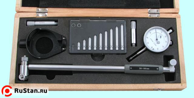Нутромер Индикаторный  50-100мм, глуб.изм. 200мм (0,01), 7 вставок "CNIC" (570-120) с защитой фото №1
