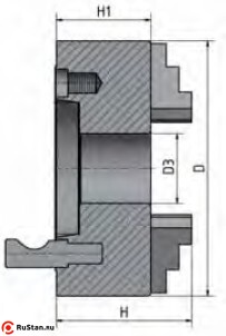 Трехкулачковый токарный патрон Optimum 200 мм Camlock ASA D1-4" фото №2 Патрон токарный 3-кул. 200 мм Camlock ASA D1-4" фото №2