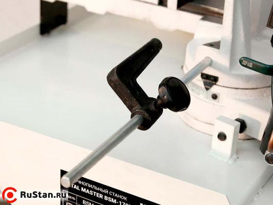 Боковой упор позволяет быстро выставить заготовку на нужный размер и получать детали с высокой степенью повторяемости. фото №13 METAL MASTER BSM-170E фото №13