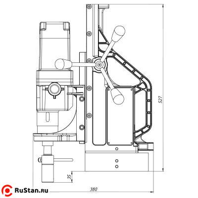 Сверлильный станок MBSR-100 - габариты фото №6 Сверлильный станок MBSR-100 фото №6
